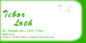 tibor loth business card