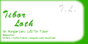 tibor loth business card